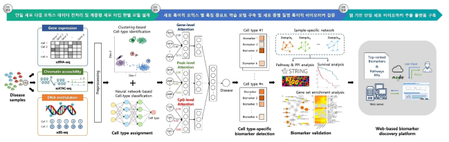 단일세포 다중오믹스 데이터 기반의 어텐션 메커니즘 활용을 통한 바이오마커 발굴 딥러닝 모델 및 웹 플랫폼