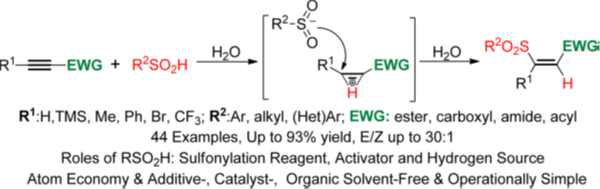 Sulfinic acid를 이용한 Sulfonation의 예 (J.Org.Chem., 2016, 81, 10664)