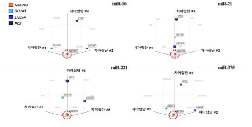 3D 패러미터 분석을 통한 정상인 및 전립선암 세포주 conditioned medium에서 엑소좀 subtype에 따른 전립선암 바이오마커의 특이적 발현 확인