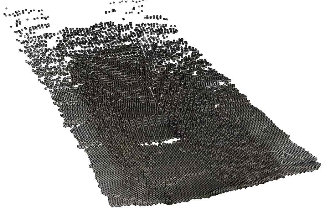 As-built earthwork model after excavation