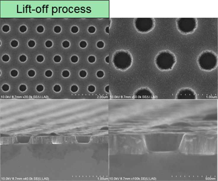 리프트오프 공정 후의 SEM 이미지