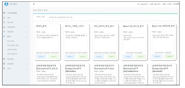 분석 데이터 공개 및 분석 도구 제공을 통한 데이터 플랫폼 고도화