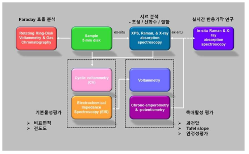 소재 개발 과정에서의 물성 및 촉매 특성 평가 계획