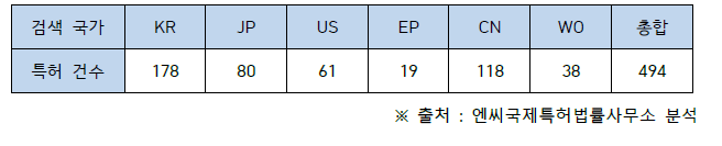 패밀리 확장 특허 건수