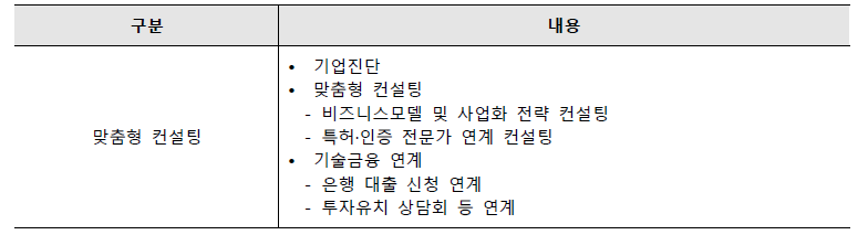 기업 컨설팅 계획(안)