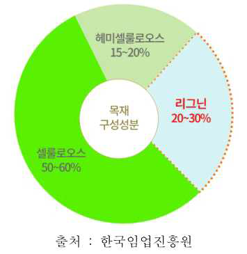 목재의 주요 구성 성분