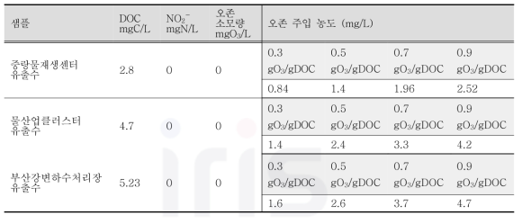 주입된 오존 농도