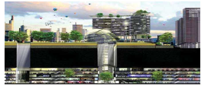 Artistic impression of Underground Science City 출처 : 「Creation of space in rock caverns in singapore-past, present and future」 (Lui Pao Chuen 외 2인, 2012)