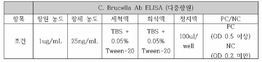 최종 시제품 조건