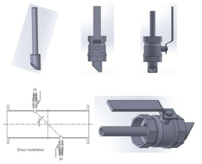 부단수 상태에서 센서 설치를 위해 밸브를 결합한 구조 설계