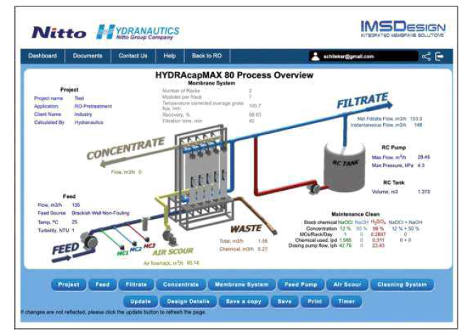 Nitto group company의 고도정수처리 설계 Software