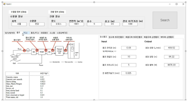 수열 에너지 활용 통합설계 플랫폼 프로토타입 시스템의 순환펌프 GUI 구현 결과