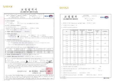 부하용 초음파 유량계 교정성적서