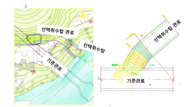 기존배관 및 선택취수배관 제원