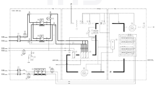 수열원 활용 공기조화 시스템 일반 냉방 모드 P&ID