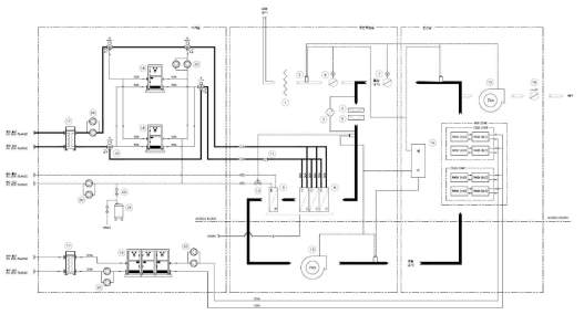 수열원 활용 공기조화 시스템 수열 프리쿨링 모드 P&ID
