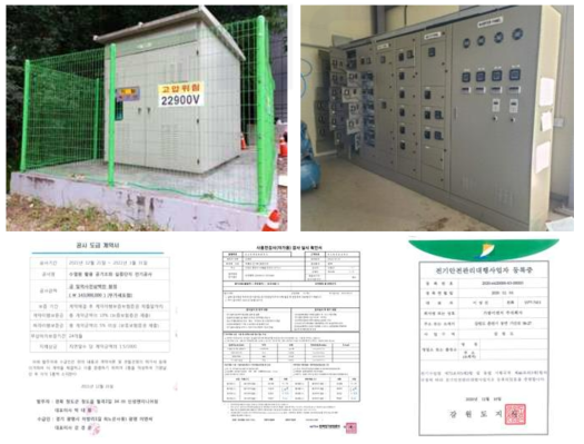 실증단지 수전반 및 MCC반 / 전기공사 서류