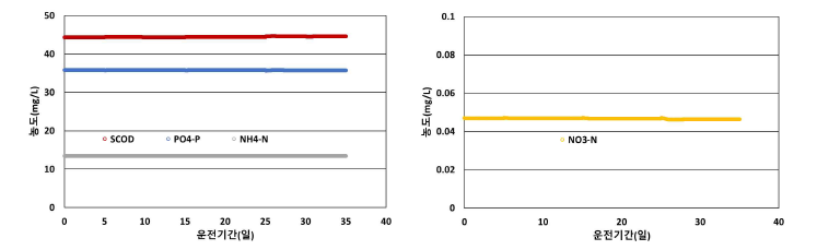 2차 침전조 부분 파괴에 따른 혐기조의 용존성 물질 수질 변화