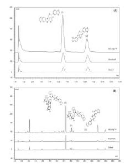 리그난 HPLC 크로마토그램