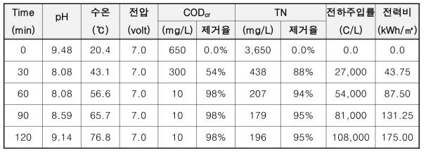 BDD/Titanium 전극 ECO를 이용한 음식물 폐수응축수 처리 성능 실험