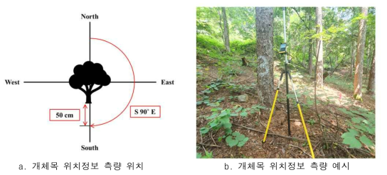 개체목 위치정보 수집 방법