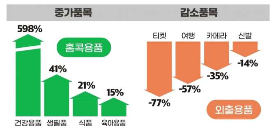 코로나19 발생 전ㆍ후 온라인 판매 현황. (이베이코리아, 2020)