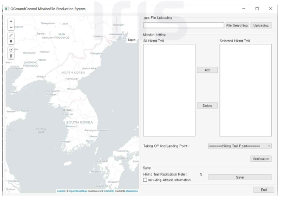 ‘MissionFileGenerator’ 프로그램의 UI 화면