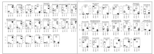 재배 지역별 산양삼 잎의 기능성 대사체 Boxplot