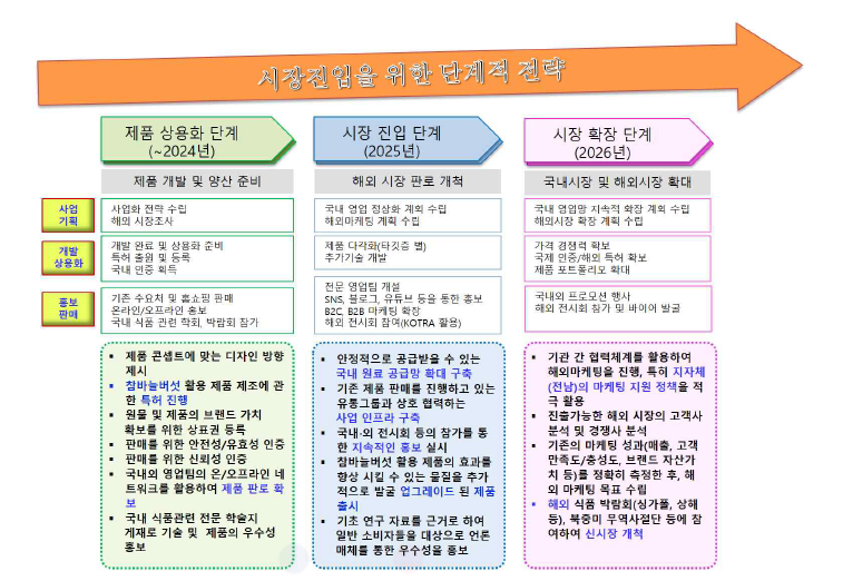 시장진입을 위한 단계적 전략