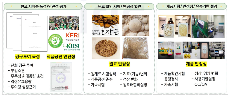 기능성 주원료의 안전성 및 안정성 확립 방법 구축