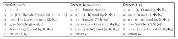 NTRUEncrypt Submission의 PPKE 알고리즘